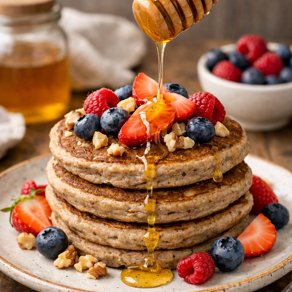 Wholesome Buckwheat Honey Pancakes