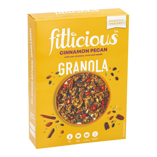FITLICIOUS CINNAMON PECAN GRANOLA 370GM