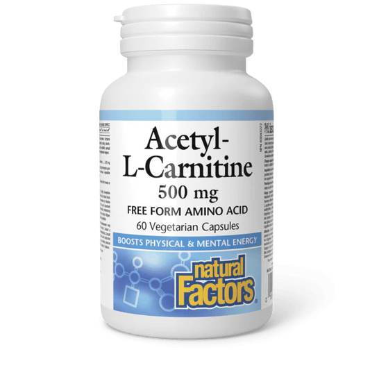 NATURAL FACTORS ACETY-L-CARNITINE 500MG 60CAP