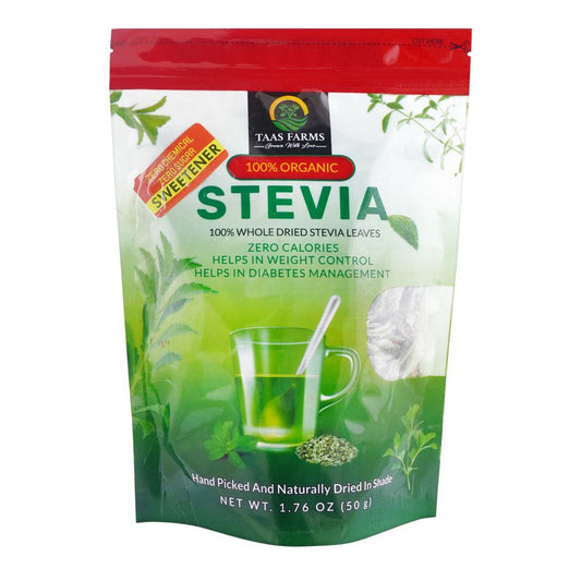 Taas Farms 100% Organic Stevia Leaves 50gm