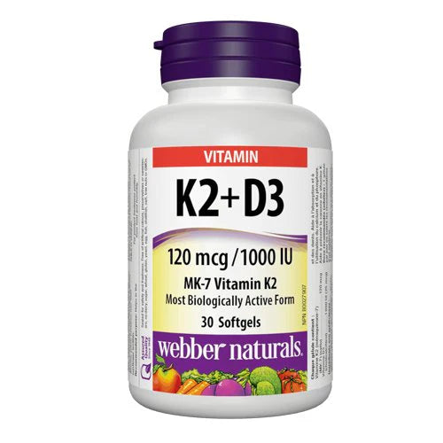 WABBER NATURALS K2+D3
